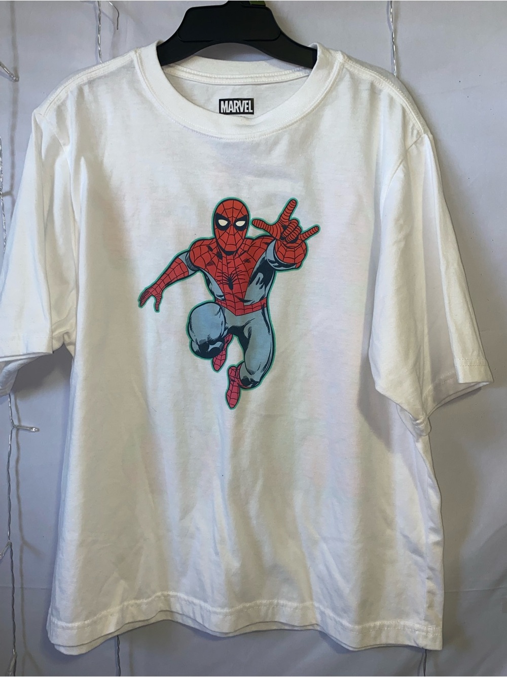 Marvel White Spider-Man Action Graphic Tee